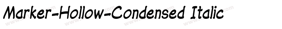 Marker-Hollow-Condensed Italic字体转换